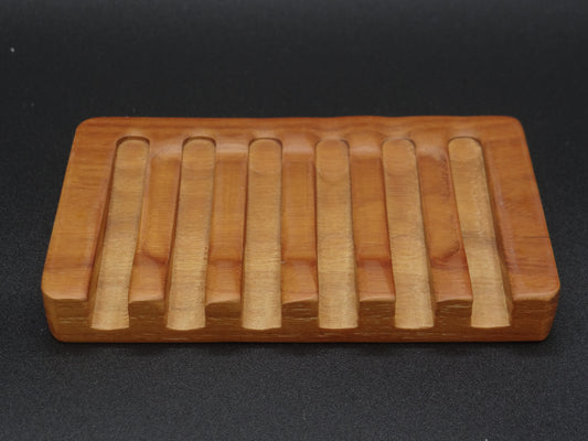 Rectangular Self-Draining Teak Wood Soap Dish from Guatemala