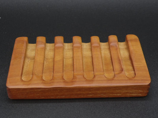 Rectangular Self-Draining Teak Wood Soap Dish from Guatemala