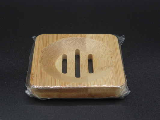 Rectangular Self-Draining Teak Wood Soap Dish from Guatemala