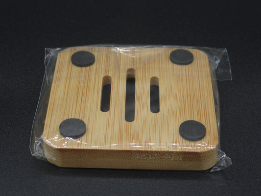 Rectangular Self-Draining Teak Wood Soap Dish from Guatemala